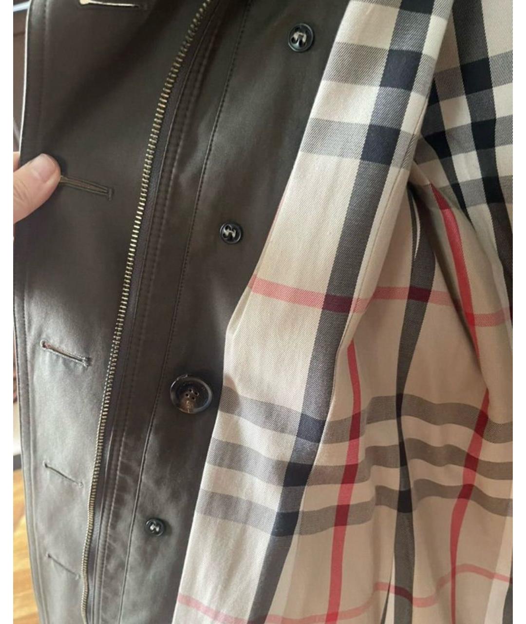 BURBERRY Хаки хлопковое пальто, фото 5