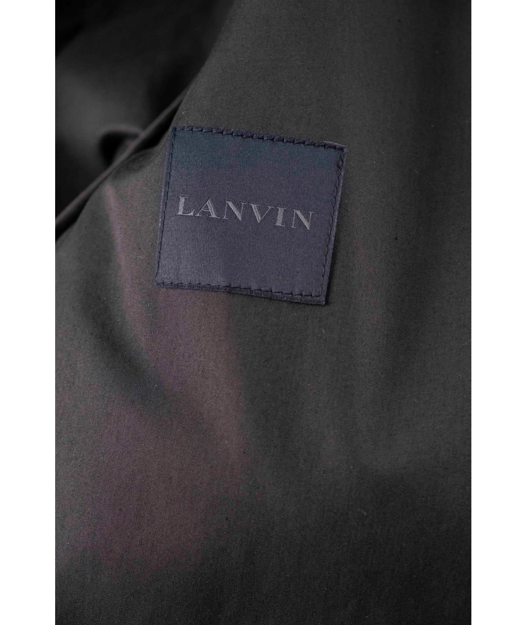 LANVIN Синий хлопковый жакет/пиджак, фото 3