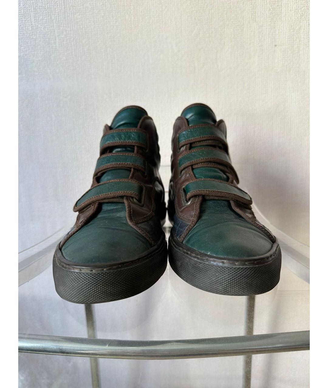RAF SIMONS Черные замшевые высокие кроссовки / кеды, фото 2