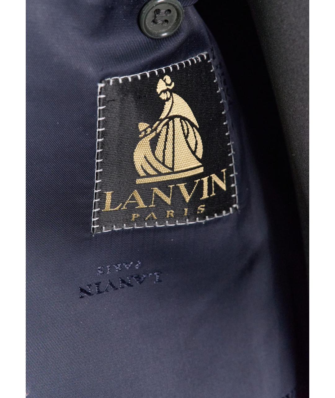 LANVIN Темно-синий шерстяной пиджак, фото 3