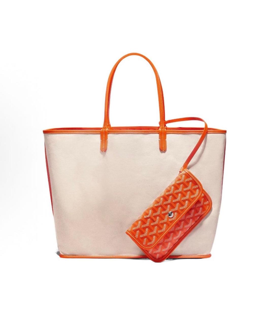 GOYARD Оранжевая сумка тоут, фото 3