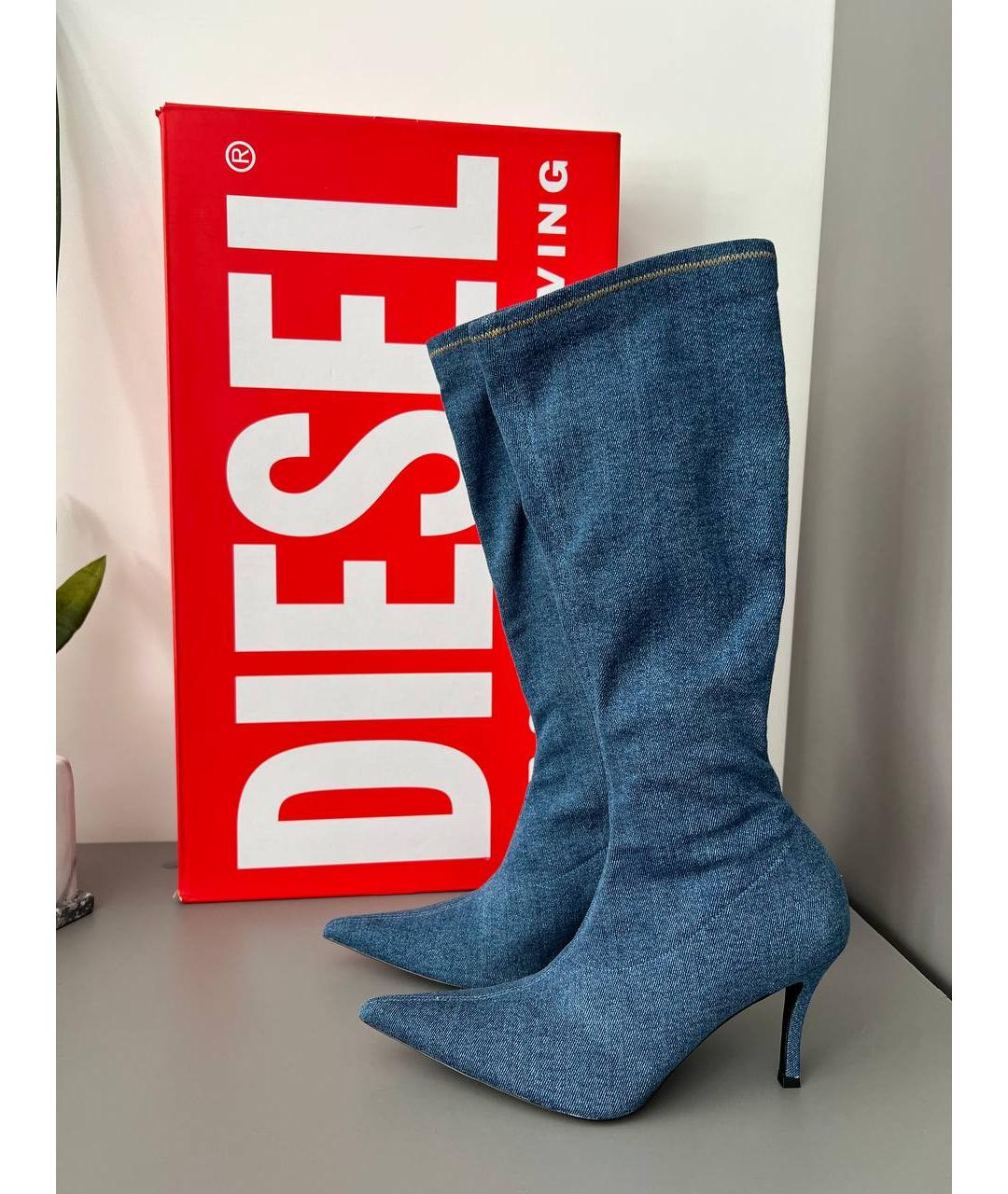 DIESEL Синие текстильные сапоги, фото 6