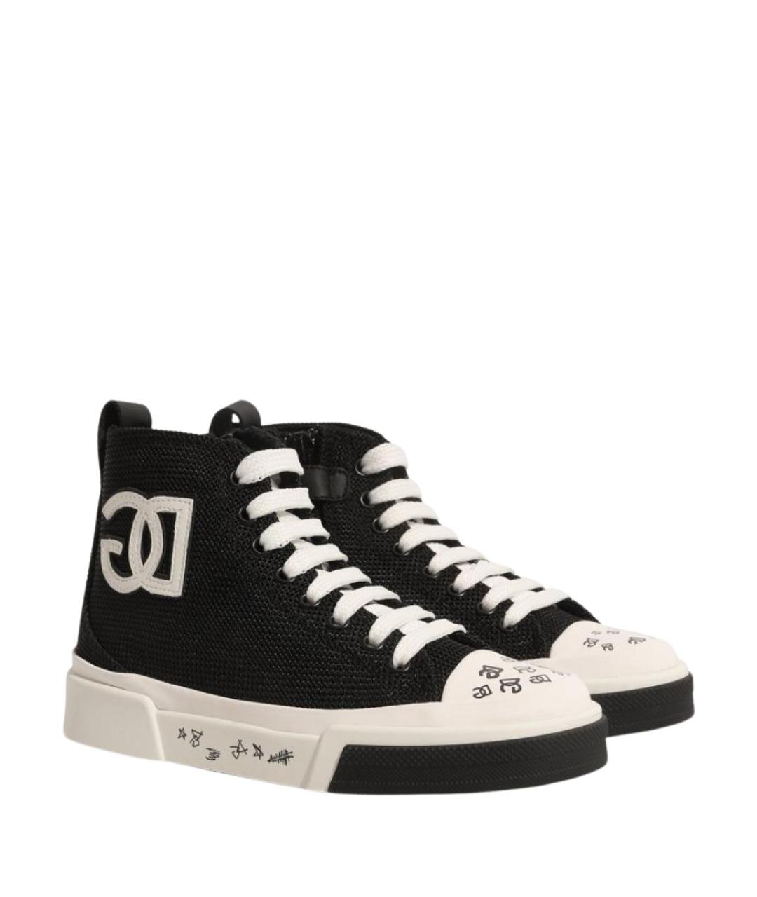 DOLCE & GABBANA KIDS Черные кеды, фото 1