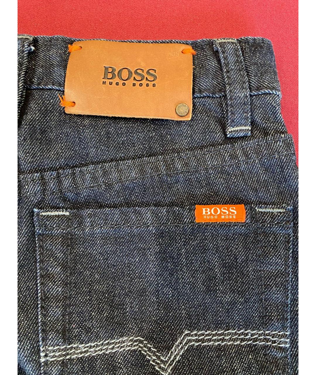 HUGO BOSS Черные хлопковые детские джинсы, фото 5