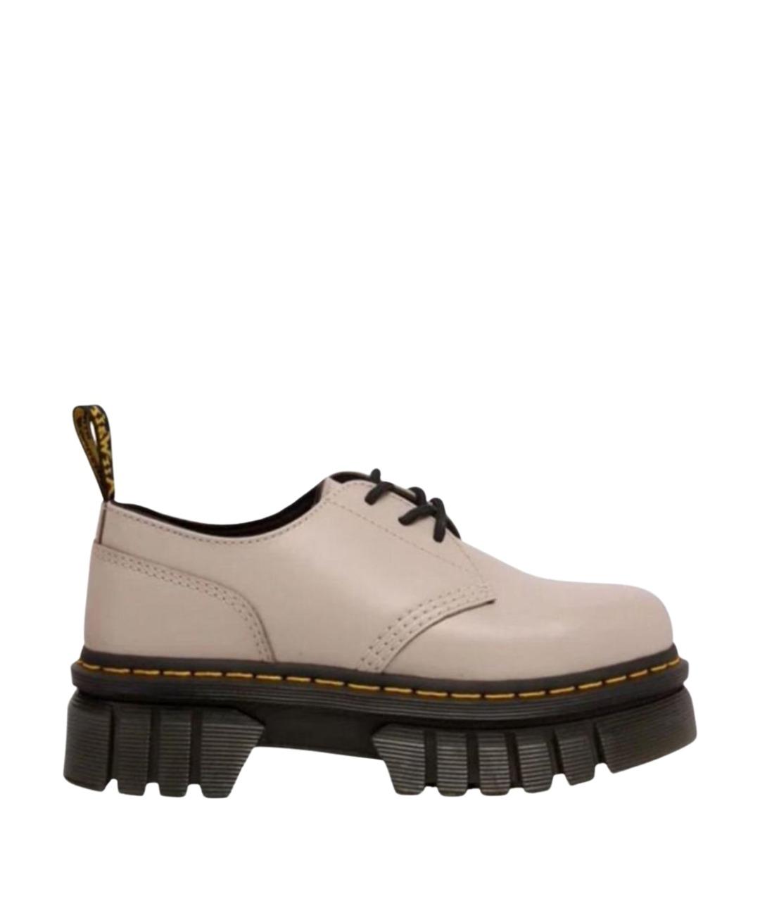 DR. MARTENS Бежевые кожаные низкие ботинки, фото 1