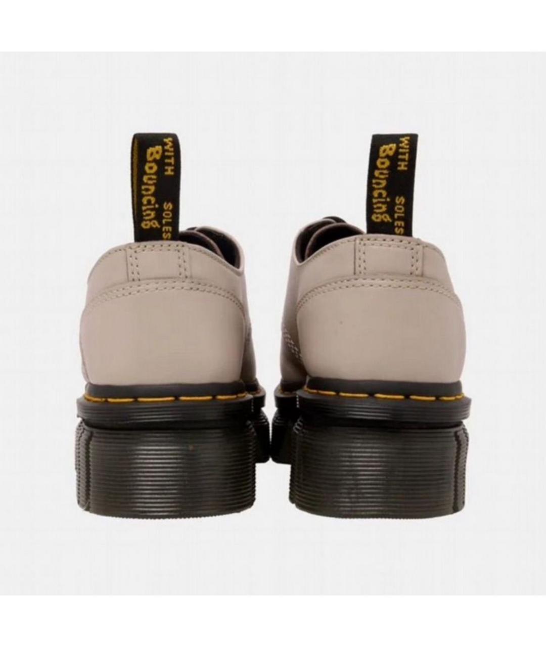 DR. MARTENS Бежевые кожаные низкие ботинки, фото 4