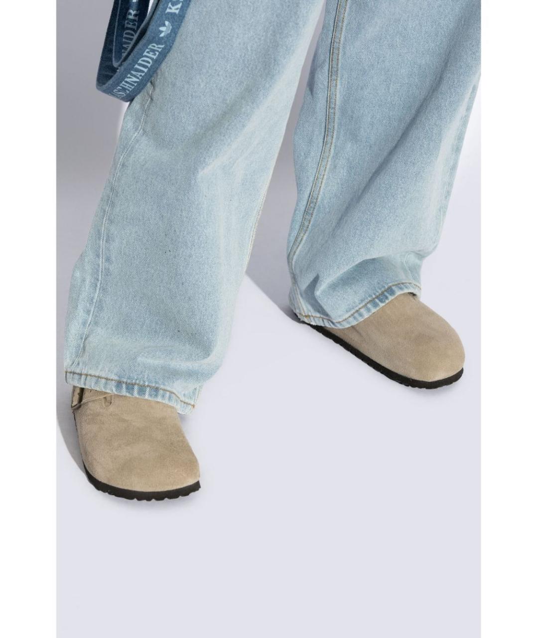 BIRKENSTOCK Бежевые замшевые сабо, фото 3