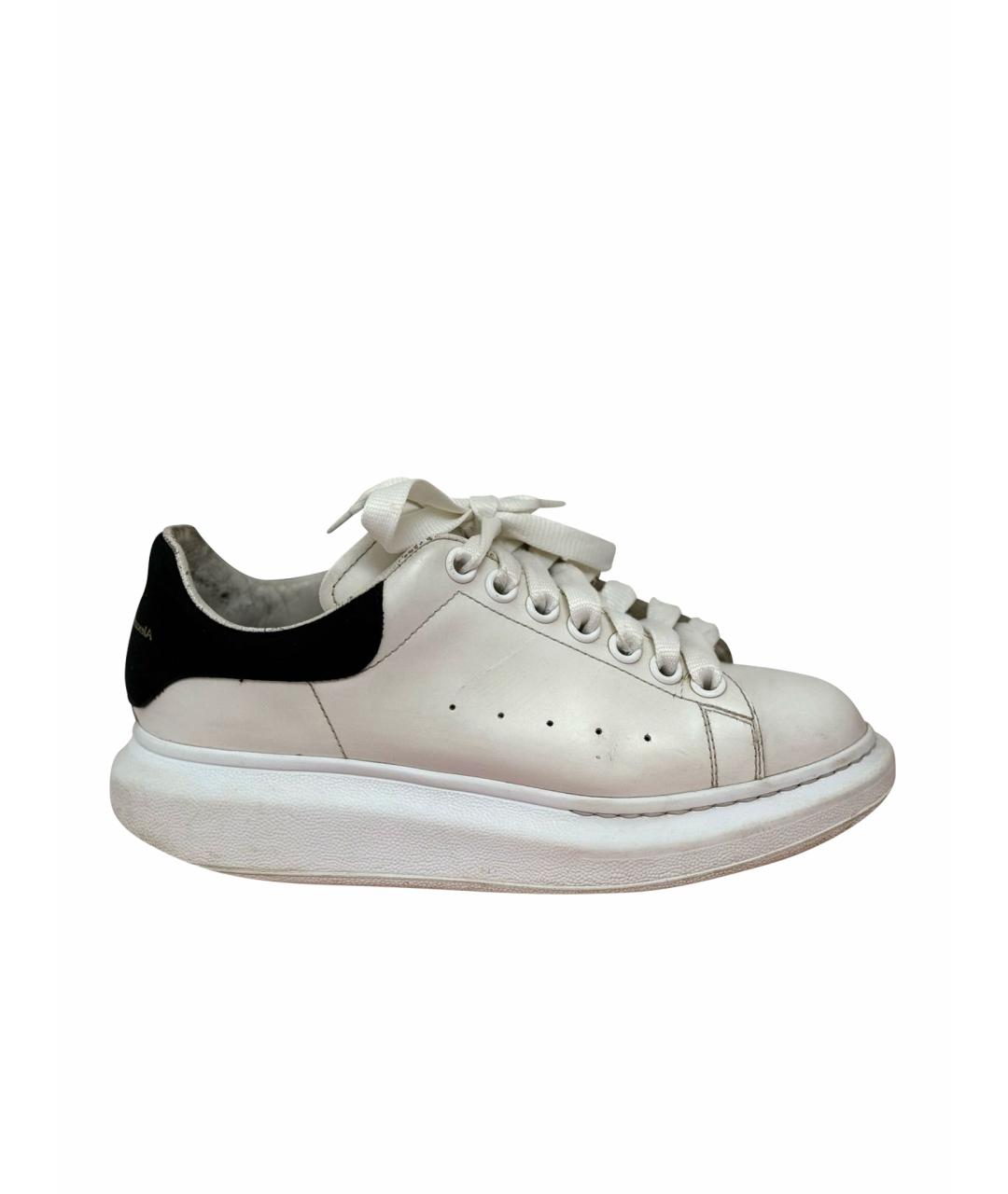 ALEXANDER MCQUEEN Белые кожаные кеды, фото 1