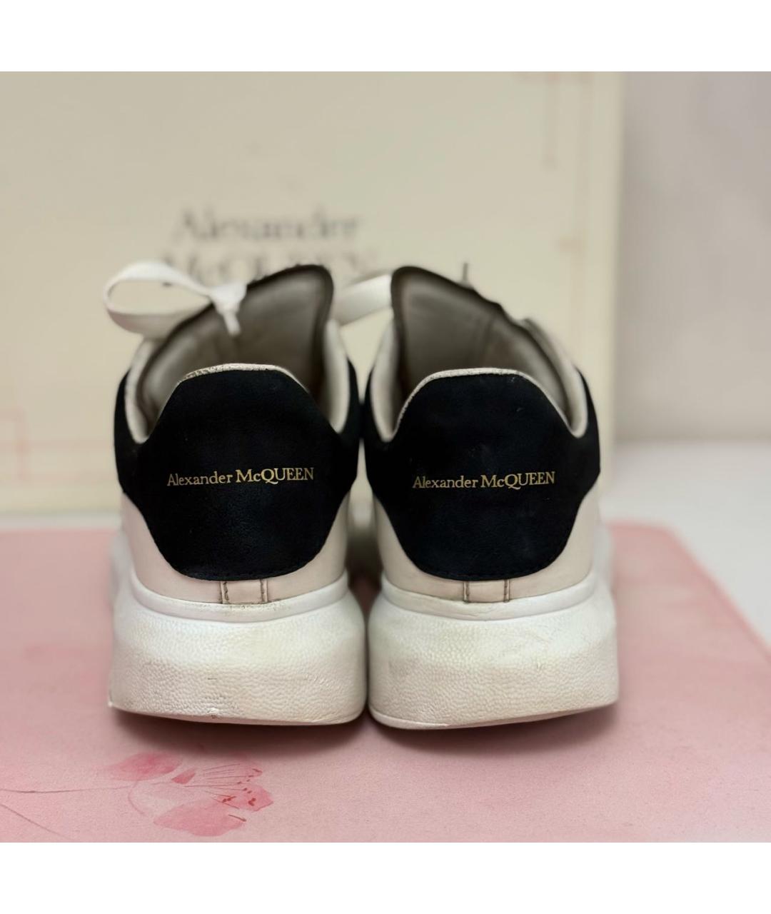 ALEXANDER MCQUEEN Белые кожаные кеды, фото 4