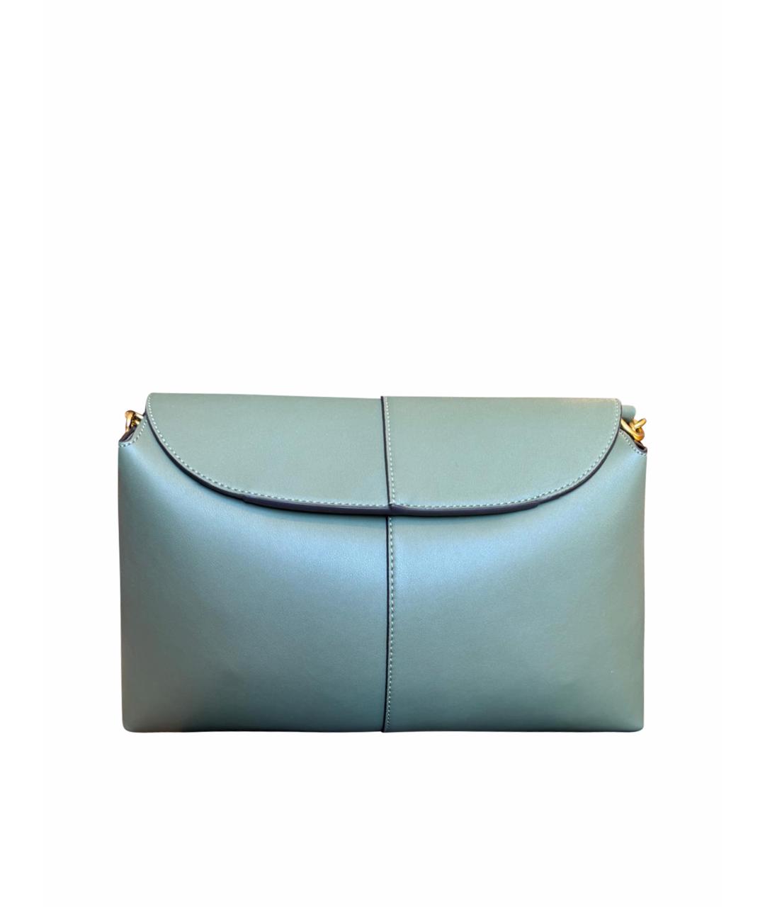 TOD'S Зеленая кожаная сумка через плечо, фото 1
