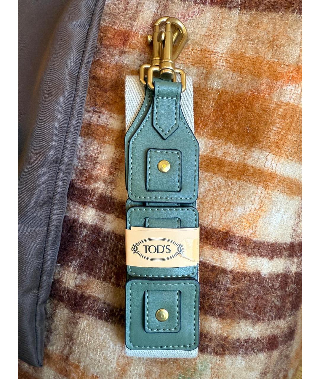 TOD'S Зеленая кожаная сумка через плечо, фото 8