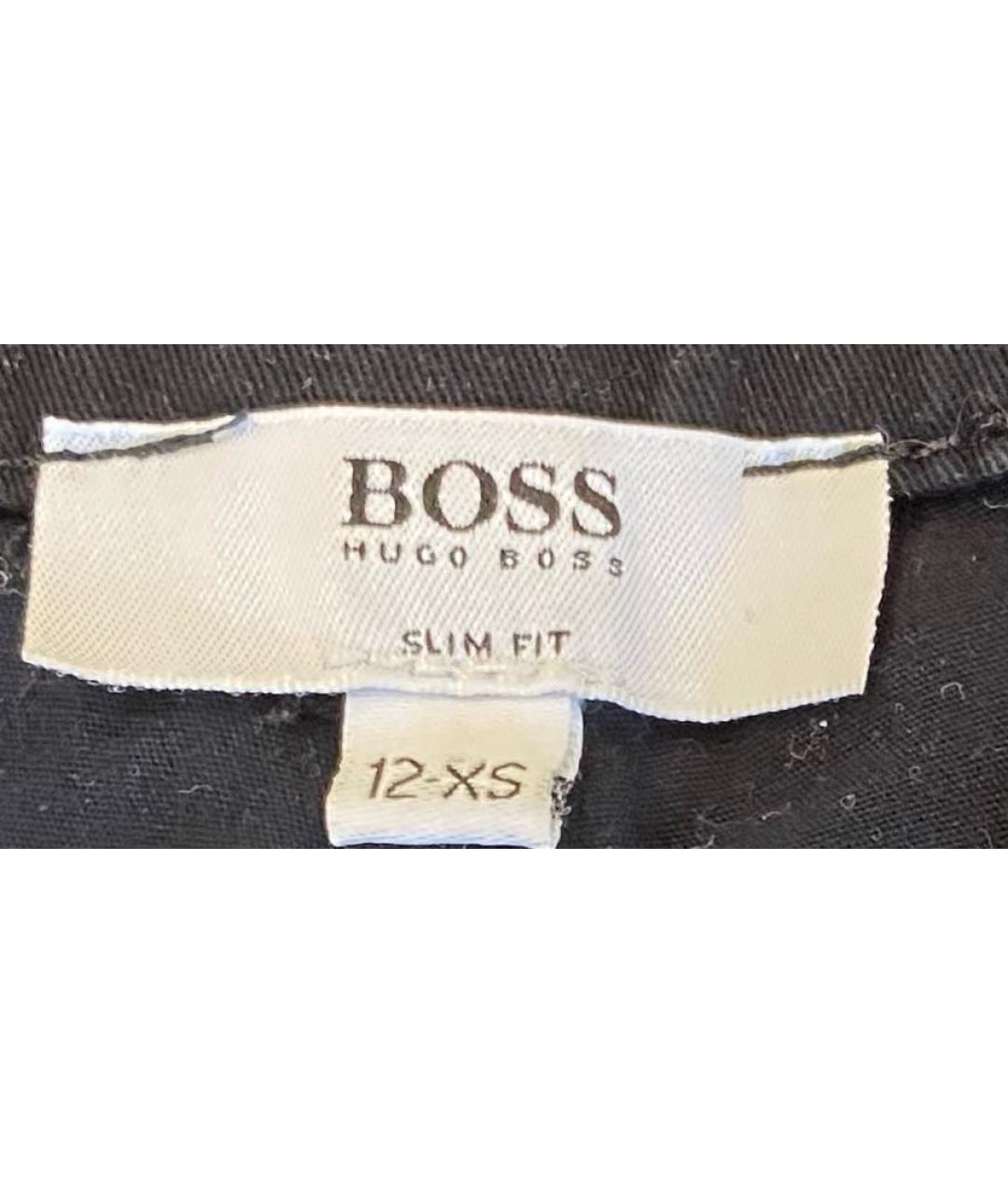 HUGO BOSS Черные хлопковые детские джинсы, фото 4