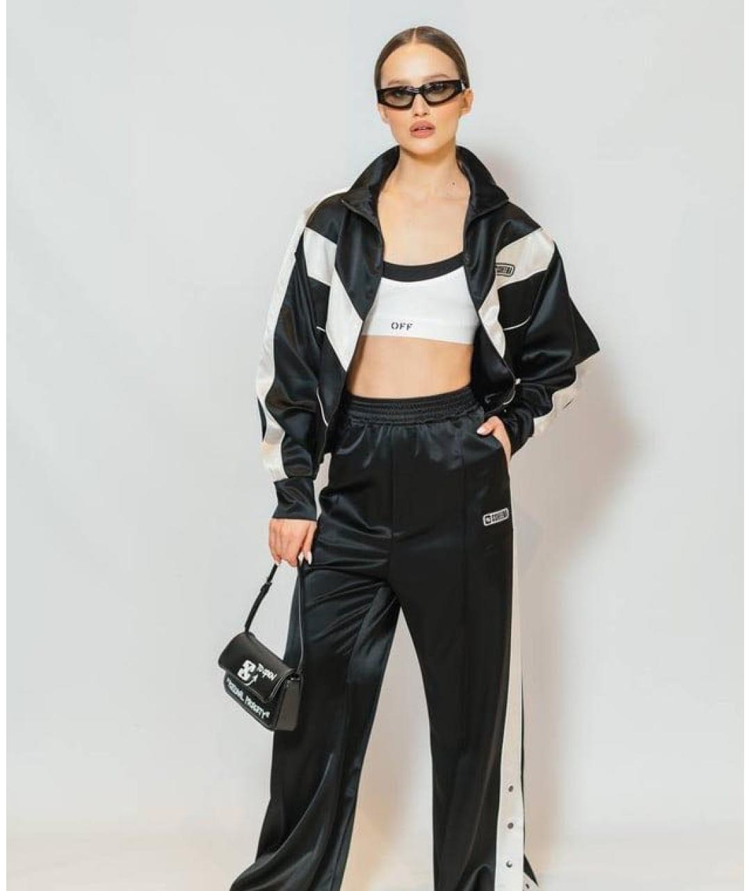OFF-WHITE Черная кожаная сумка через плечо, фото 5