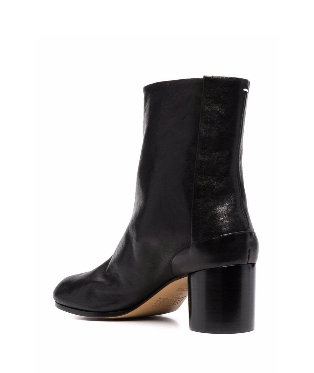 MAISON MARGIELA Черные кожаные ботильоны, фото 5