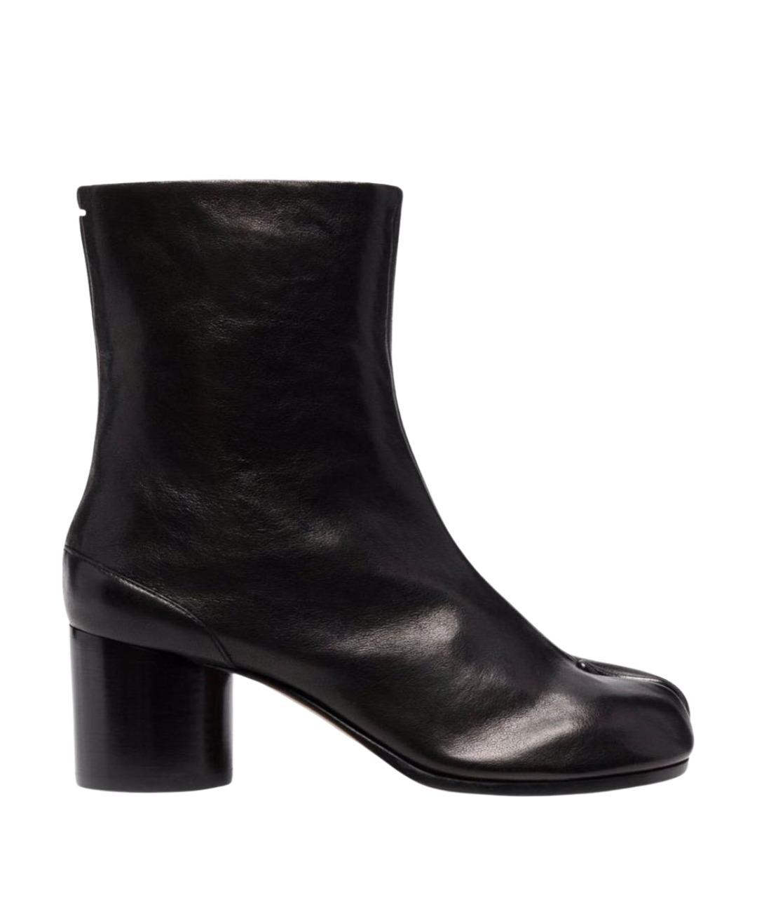 MAISON MARGIELA Черные кожаные ботильоны, фото 1