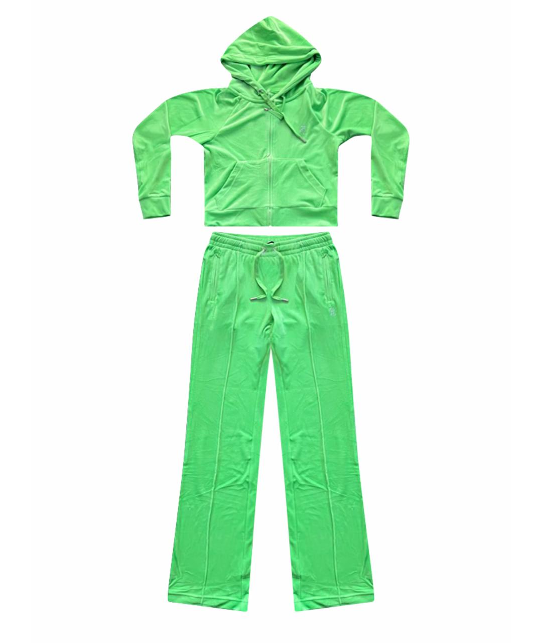JUICY COUTURE Салатовый велюровый костюм с брюками, фото 1
