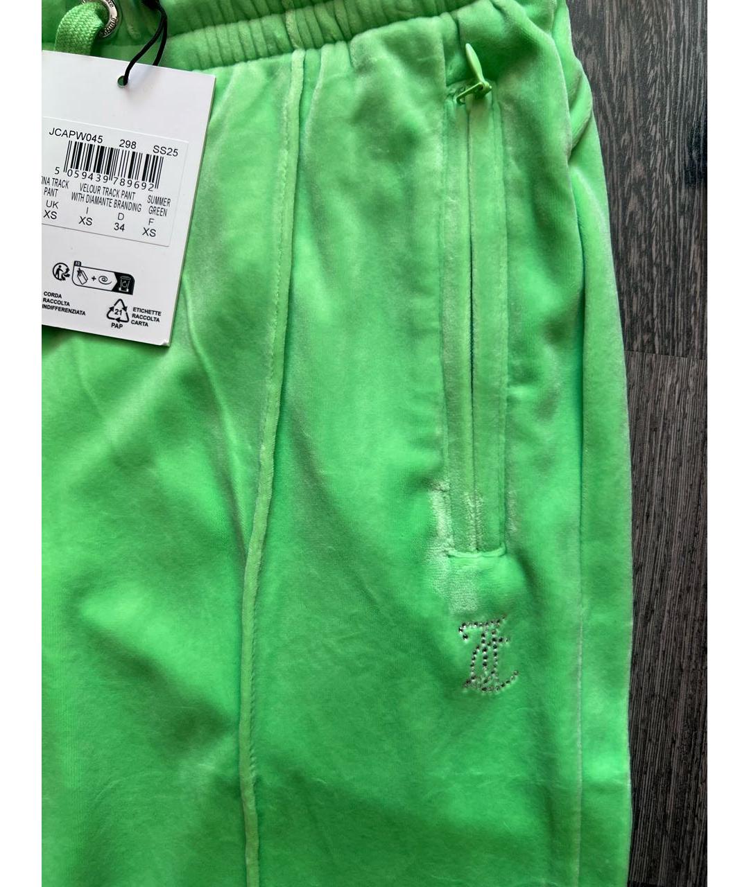 JUICY COUTURE Салатовый велюровый костюм с брюками, фото 5