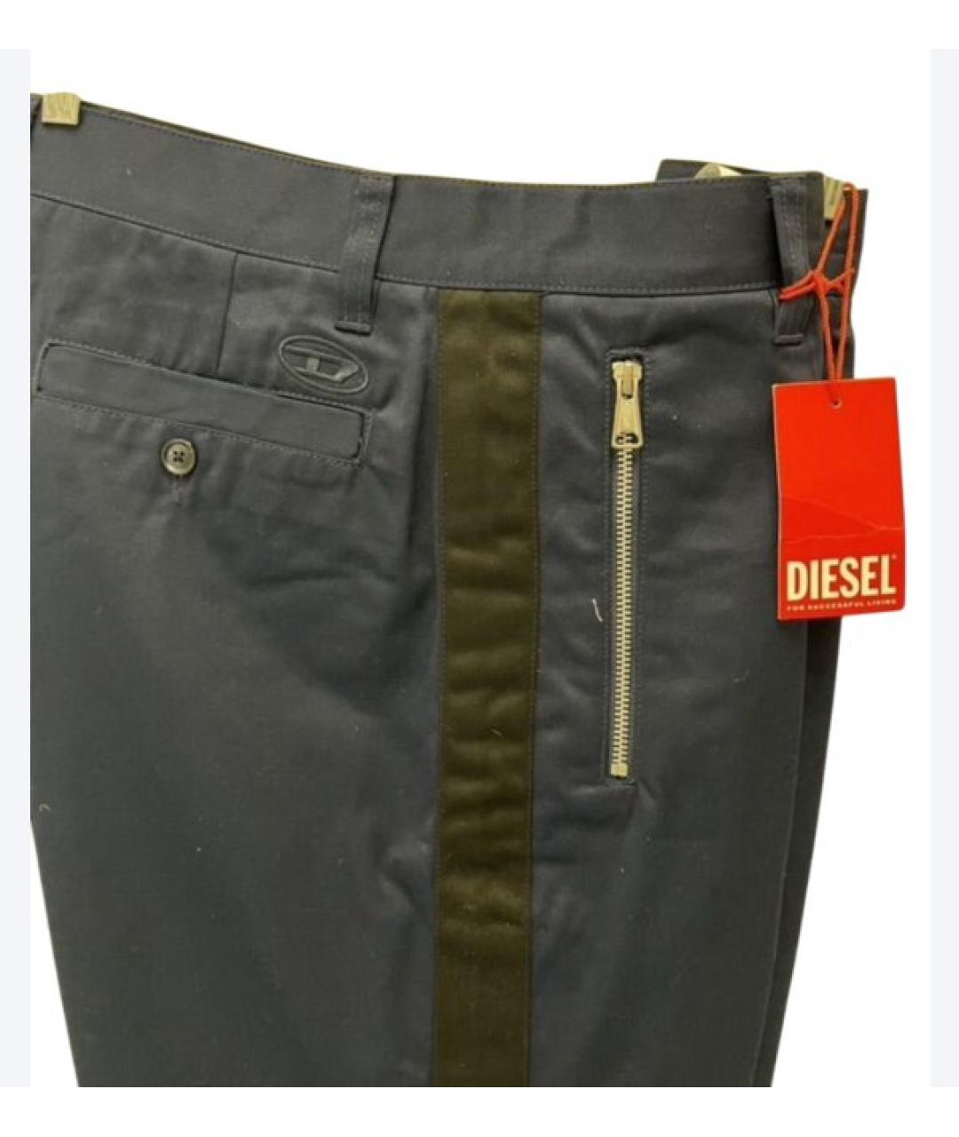 DIESEL Синие хлопковые повседневные брюки, фото 4