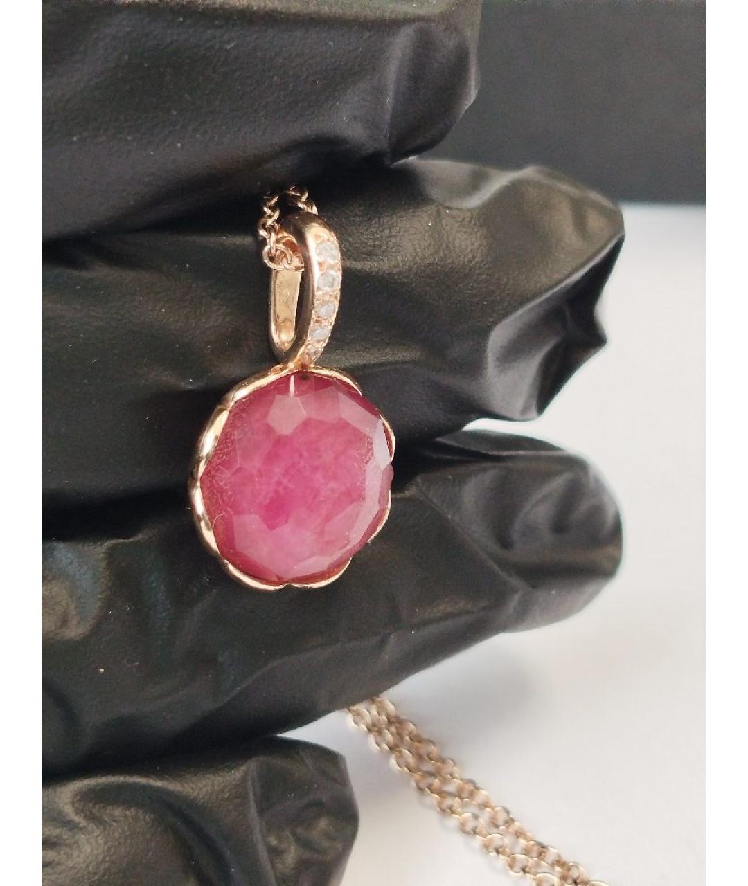 MERCURY Бордовый кулон из розового золота, фото 8