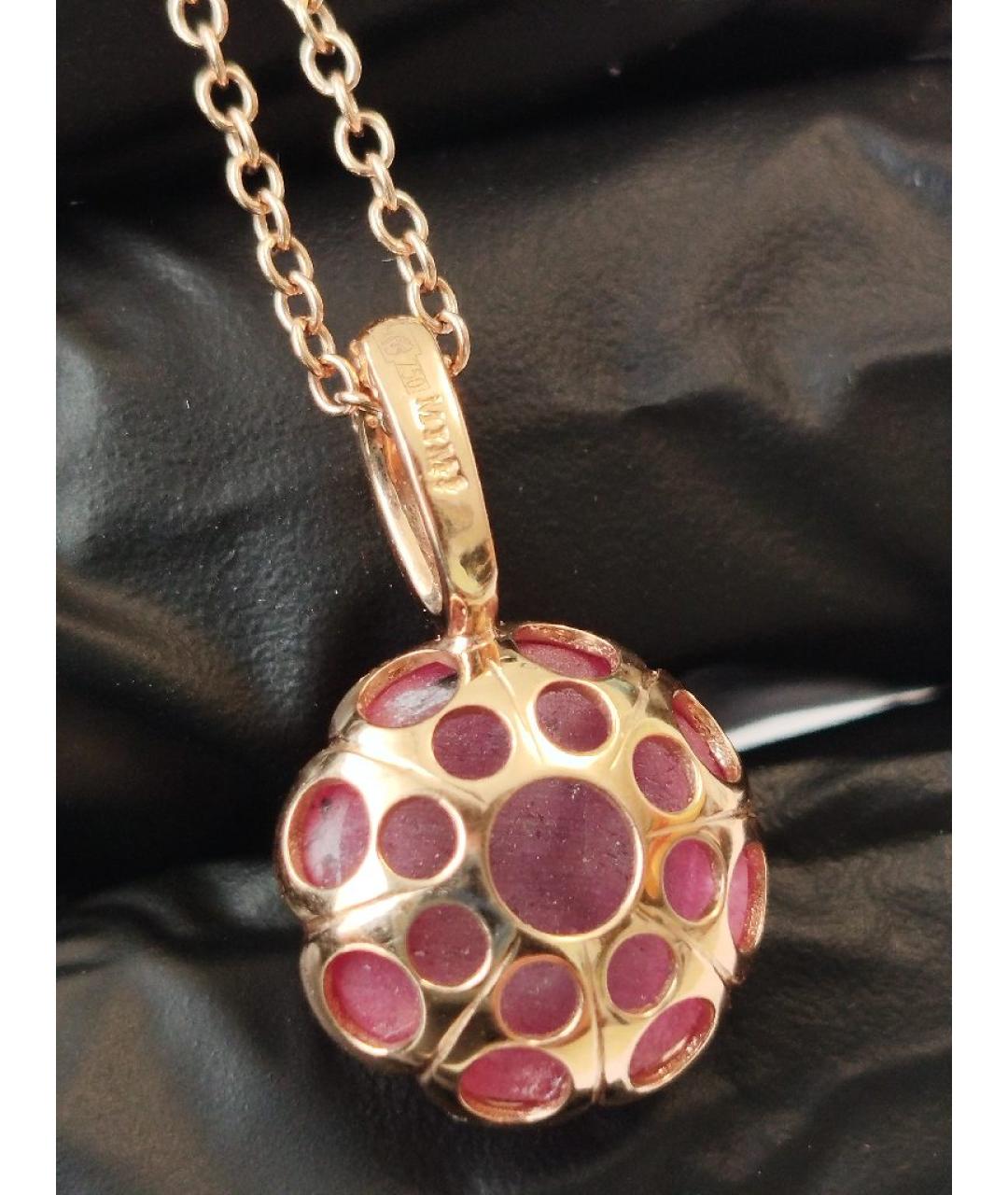 MERCURY Бордовый кулон из розового золота, фото 6