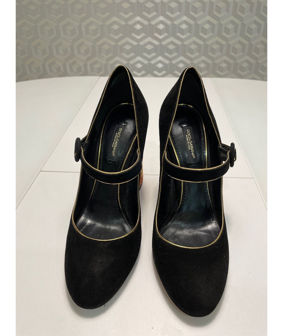 DOLCE&GABBANA Черные замшевые туфли, фото 2