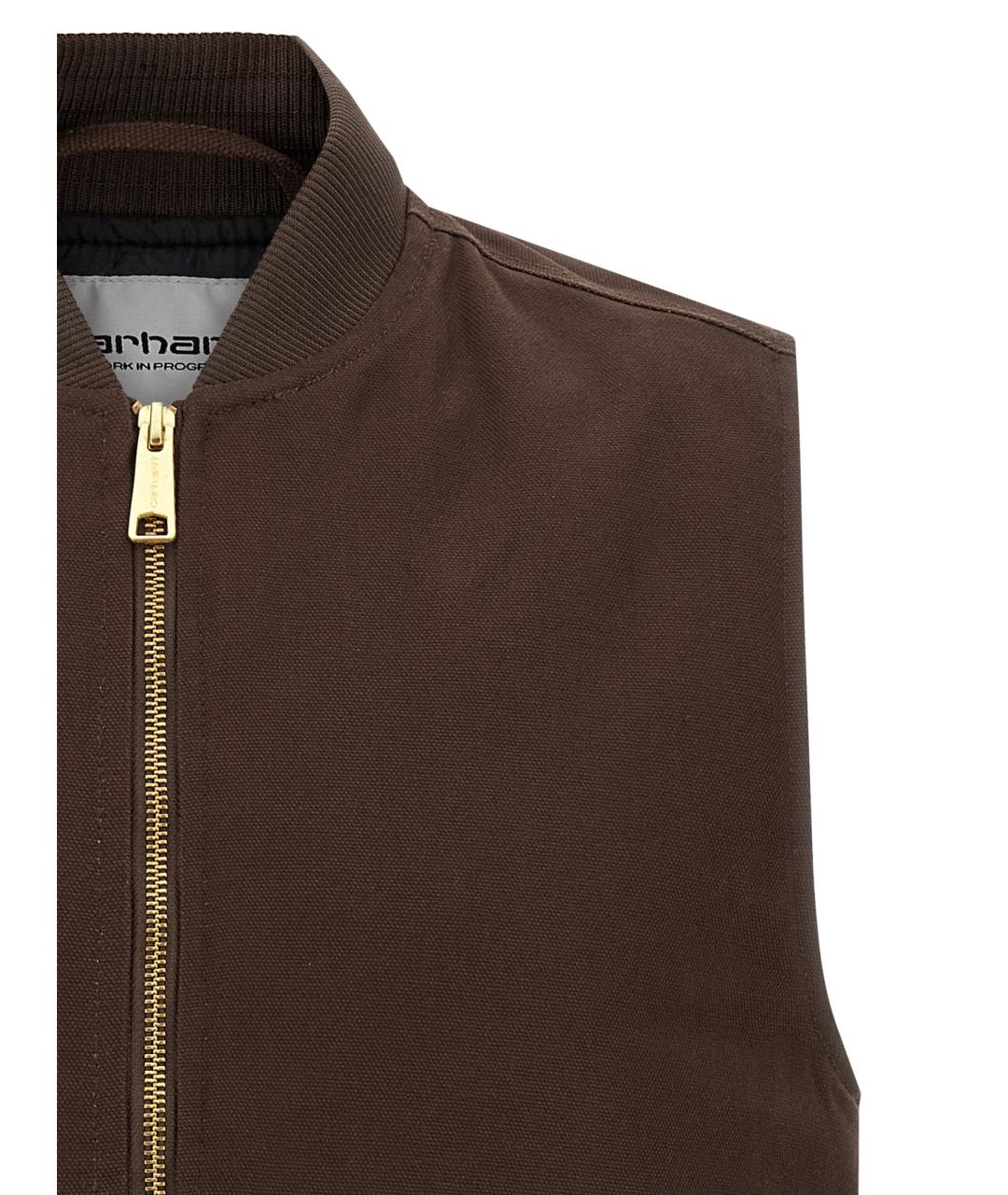 CARHARTT WIP Коричневый хлопковый жилет, фото 3