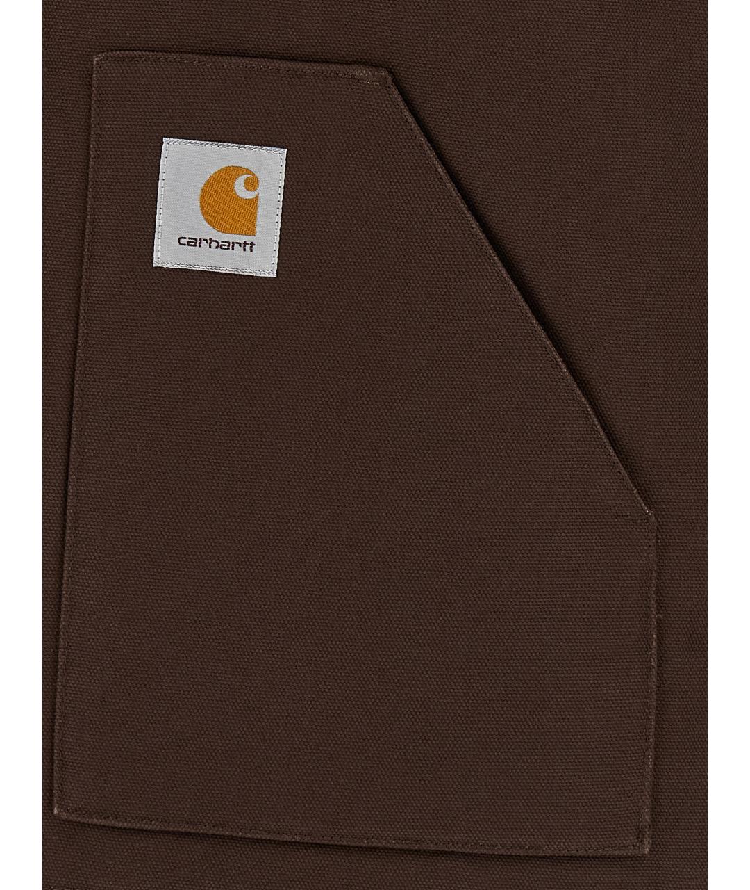CARHARTT WIP Коричневый хлопковый жилет, фото 4