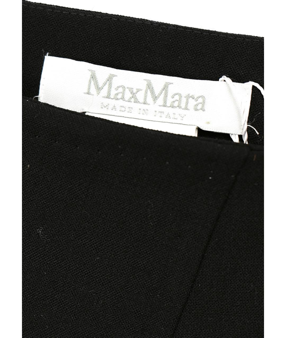MAX MARA Черная шерстяная юбка миди, фото 5