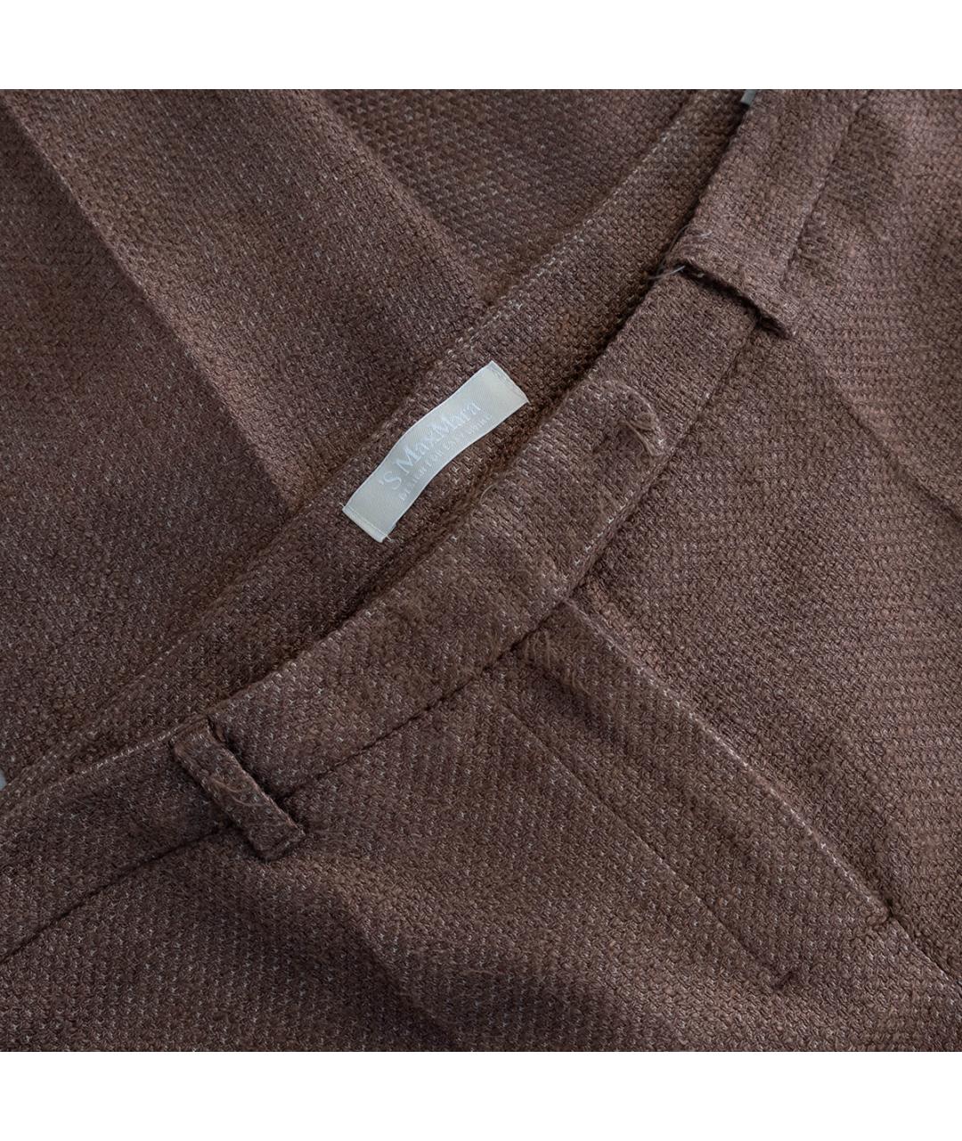 'S MAX MARA Коричневый вискозный костюм с брюками, фото 9
