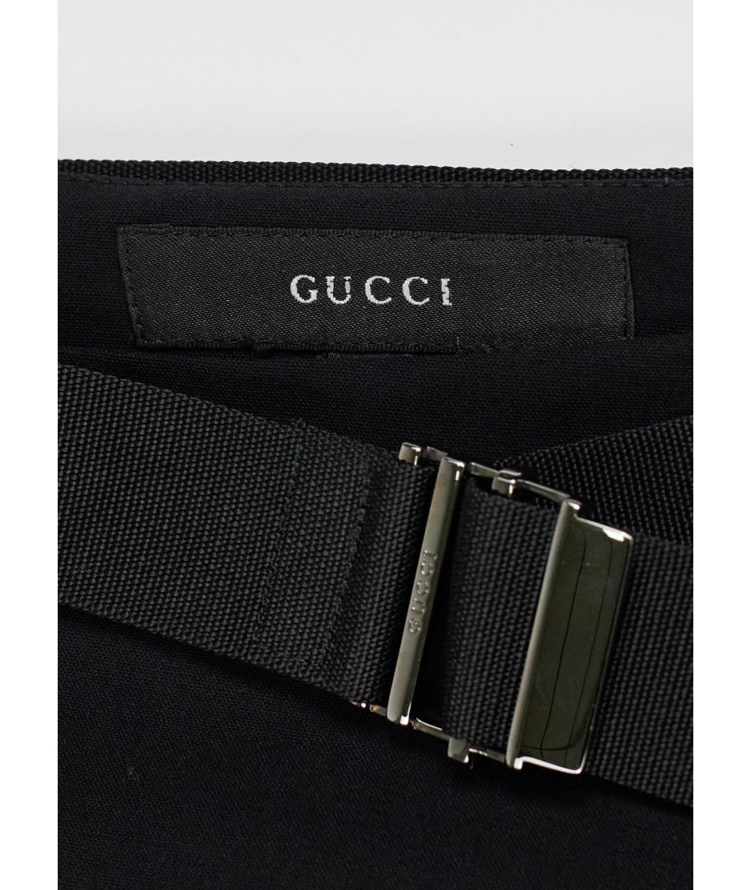 GUCCI Черная шерстяная юбка миди, фото 5