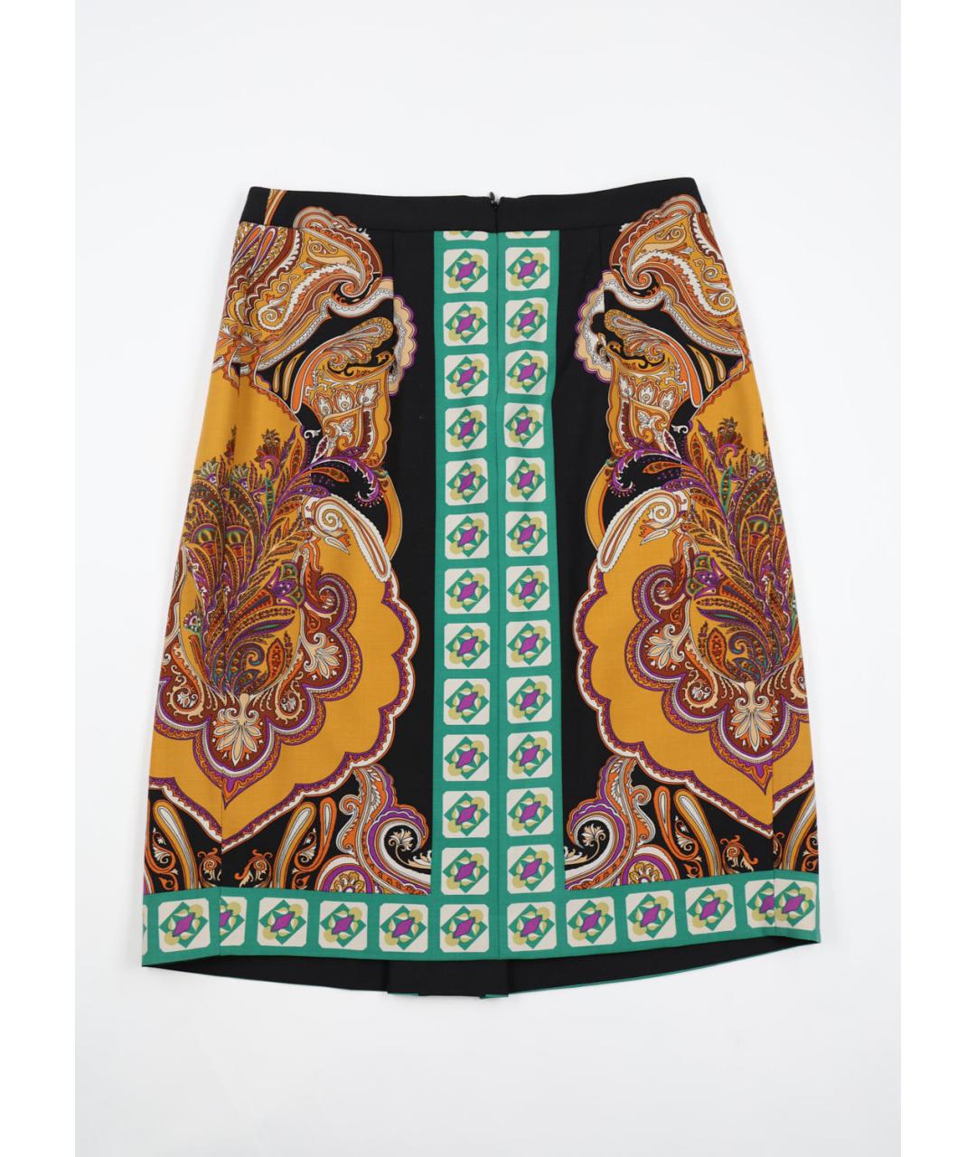 ETRO Мульти шерстяная юбка миди, фото 4
