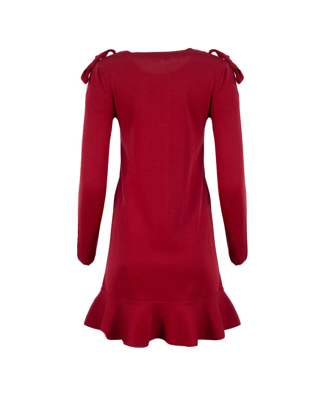 RED VALENTINO Красное вискозное повседневное платье, фото 2