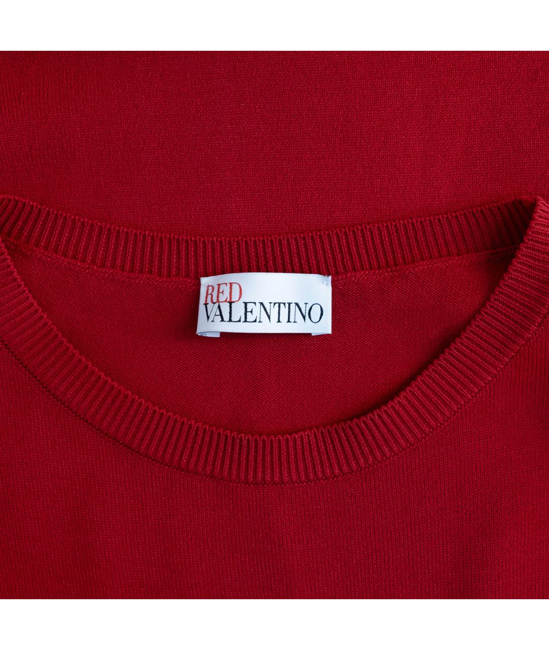 RED VALENTINO Красное вискозное повседневное платье, фото 3