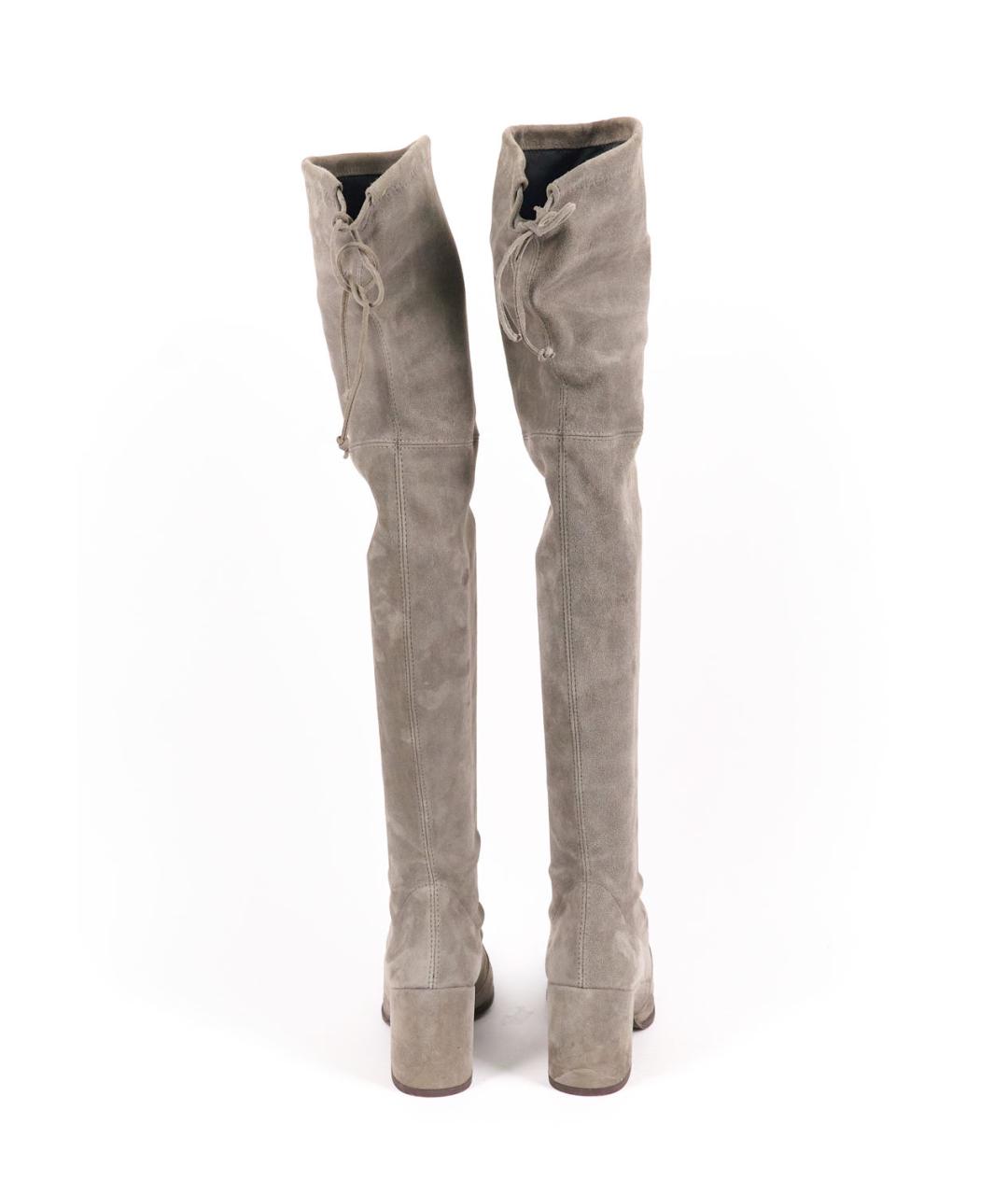 STUART WEITZMAN Серые замшевые сапоги, фото 4
