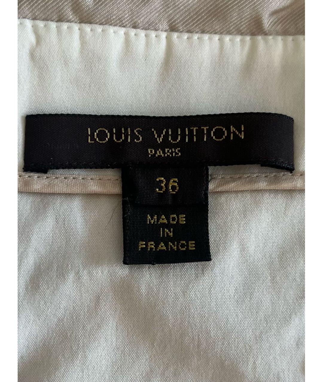 LOUIS VUITTON Золотая шелковая майка, фото 8