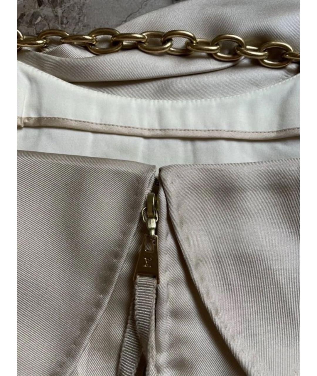 LOUIS VUITTON Золотая шелковая майка, фото 4