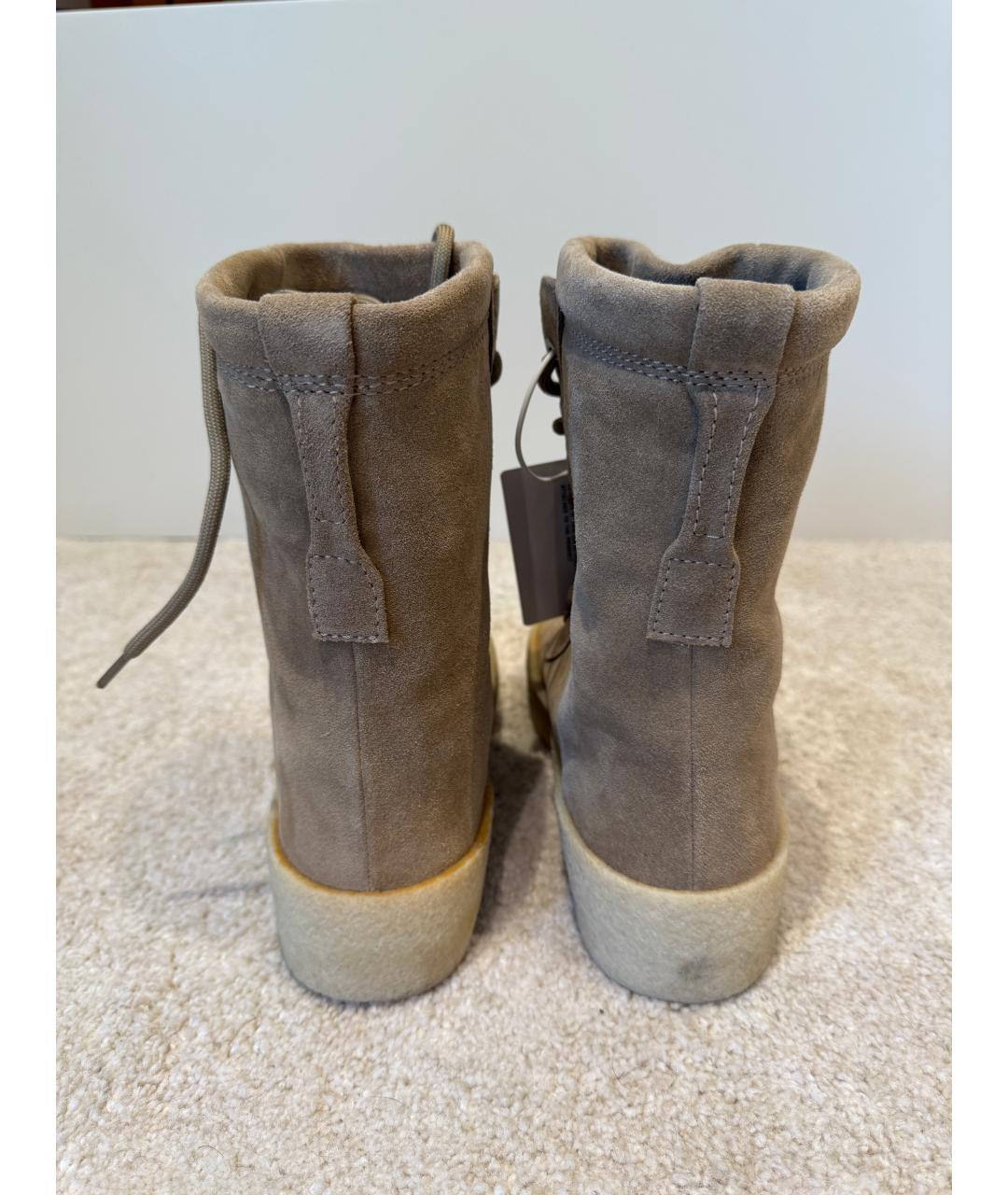 YEEZY Бежевые замшевые ботинки, фото 4