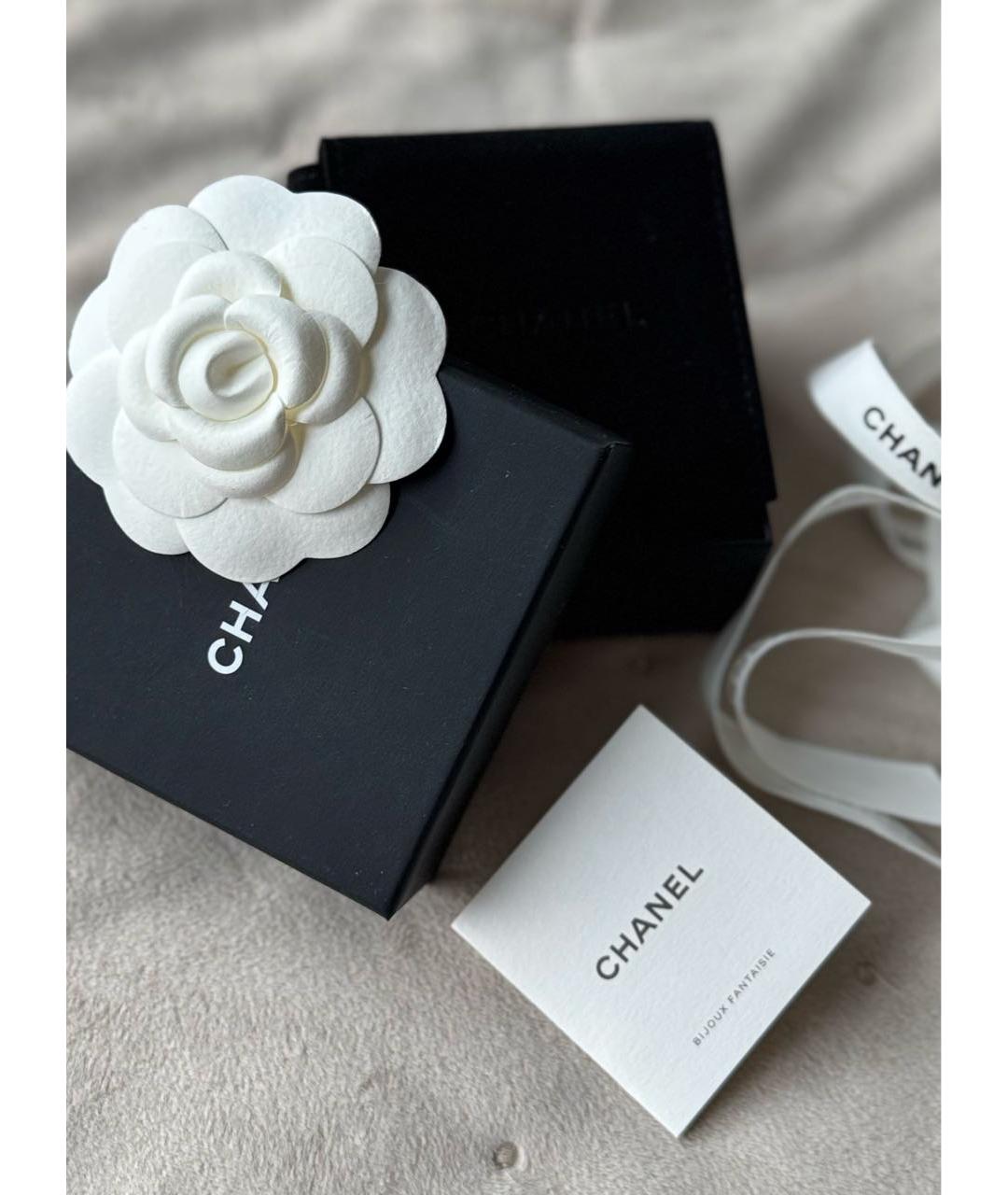 CHANEL Золотые латунные серьги, фото 6