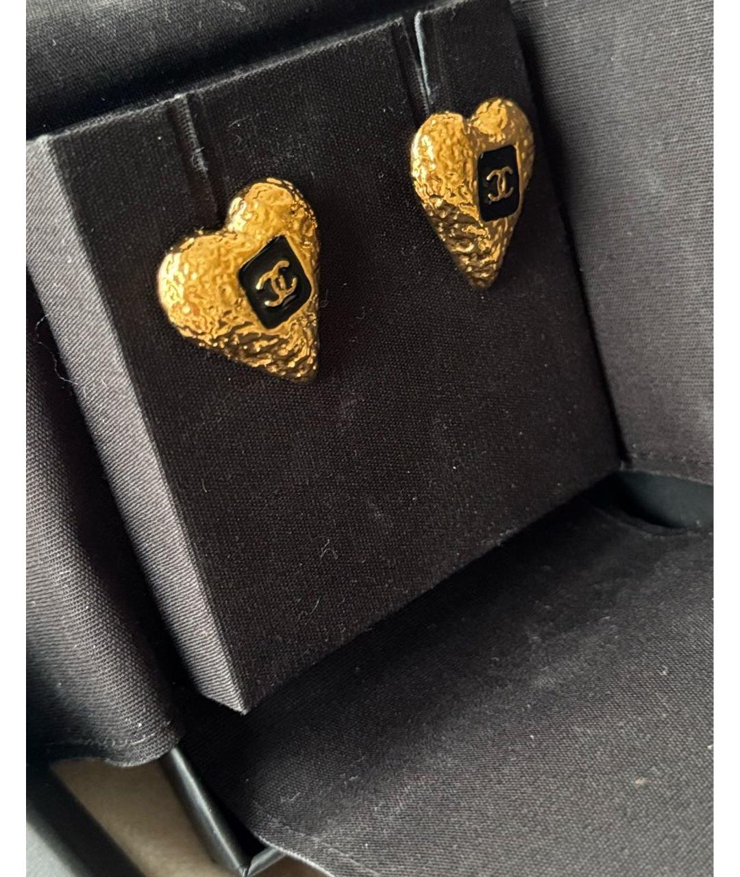 CHANEL Золотые латунные серьги, фото 5