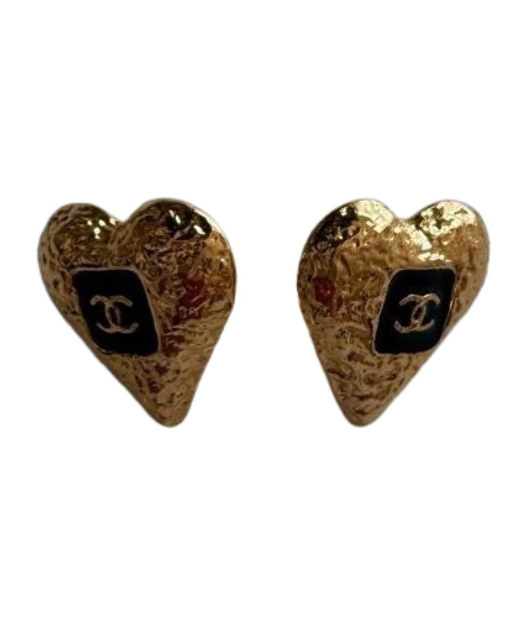 CHANEL Золотые латунные серьги, фото 1