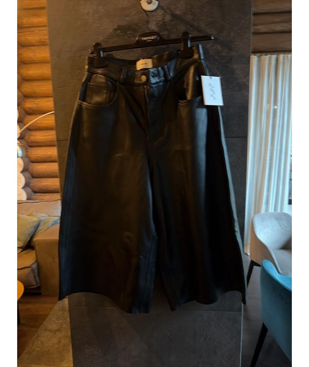 HAIKURE Черные кожаные шорты, фото 3