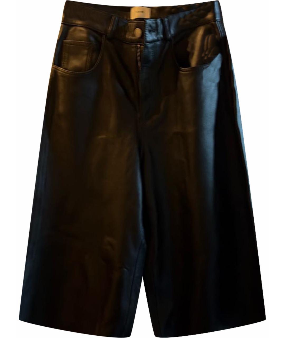 HAIKURE Черные кожаные шорты, фото 1