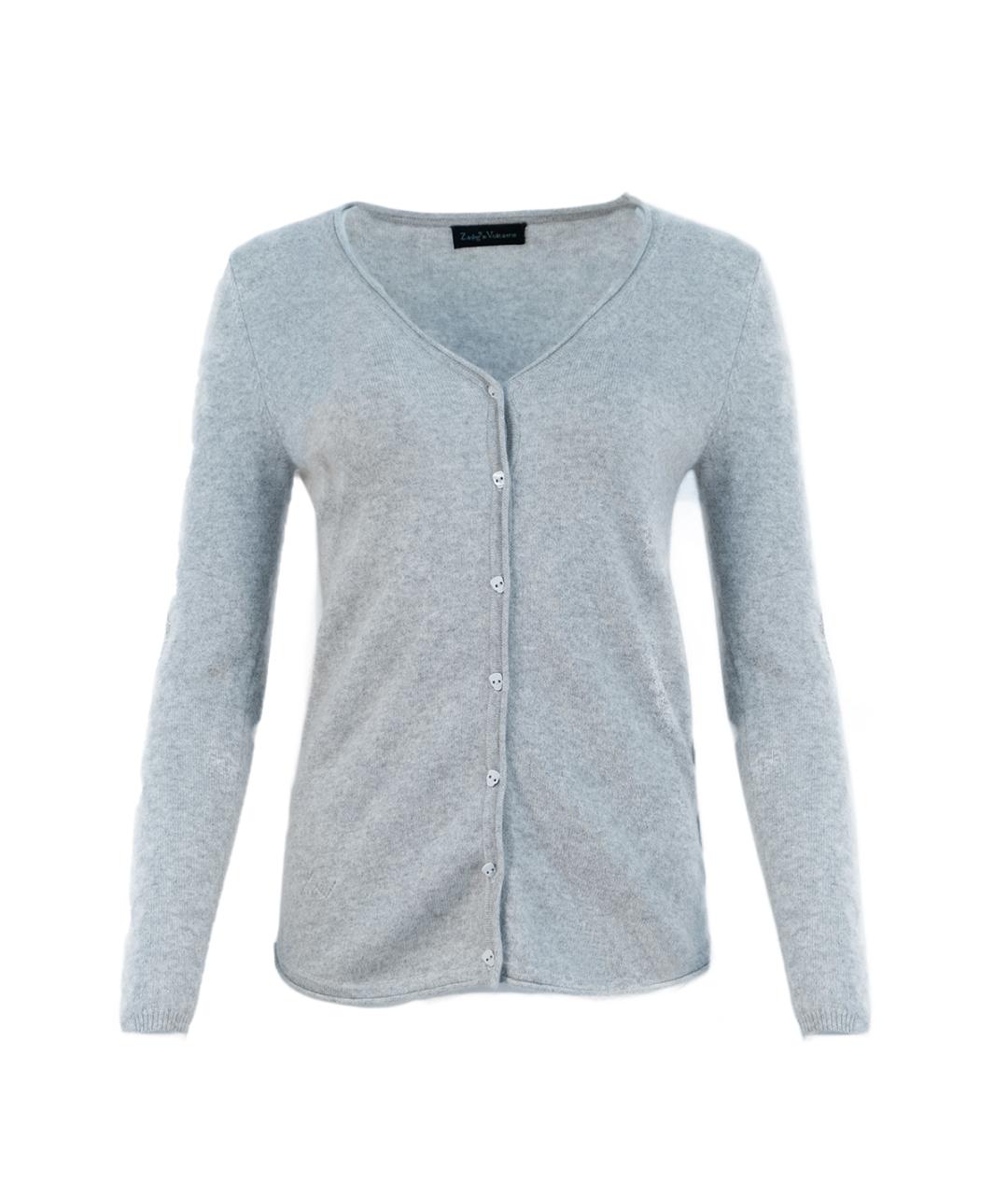 ZADIG & VOLTAIRE Серый кашемировый кардиган, фото 1