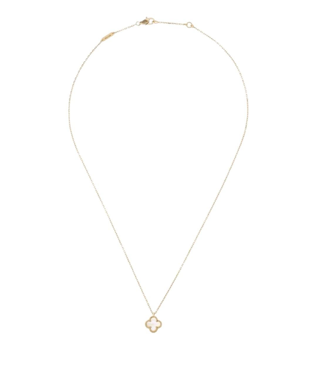VAN CLEEF & ARPELS Белое колье из желтого золота, фото 1