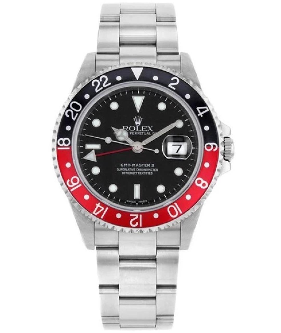 ROLEX Черные металлические часы, фото 3