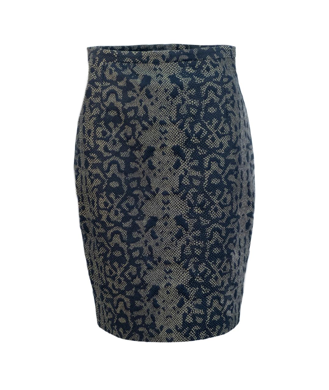 GUCCI Хаки хлопковая юбка миди, фото 1