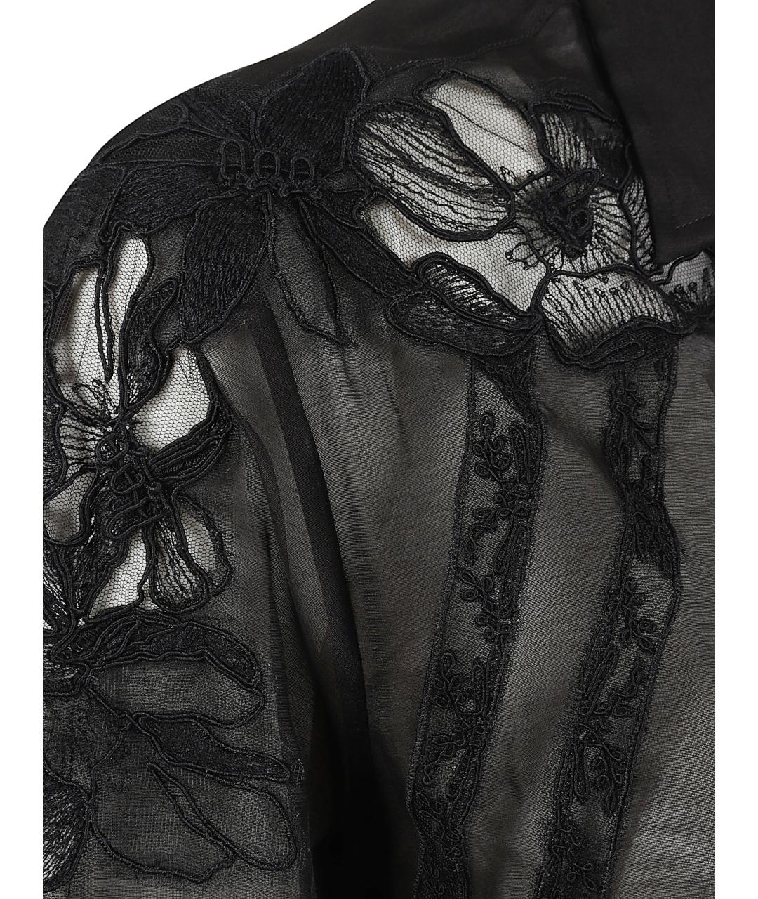 ERMANNO SCERVINO Черная хлопковая блузы, фото 2