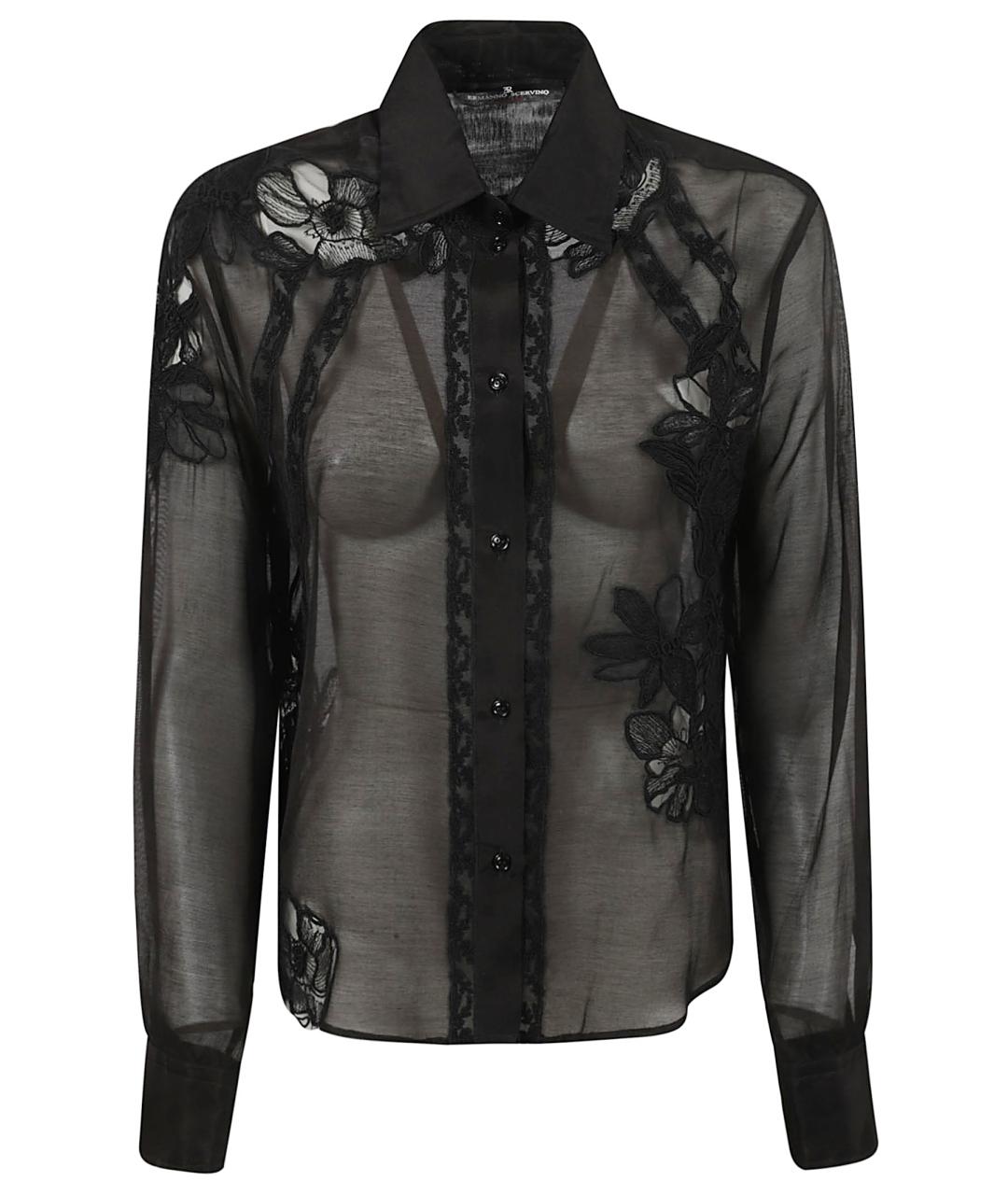 ERMANNO SCERVINO Черная хлопковая блузы, фото 1