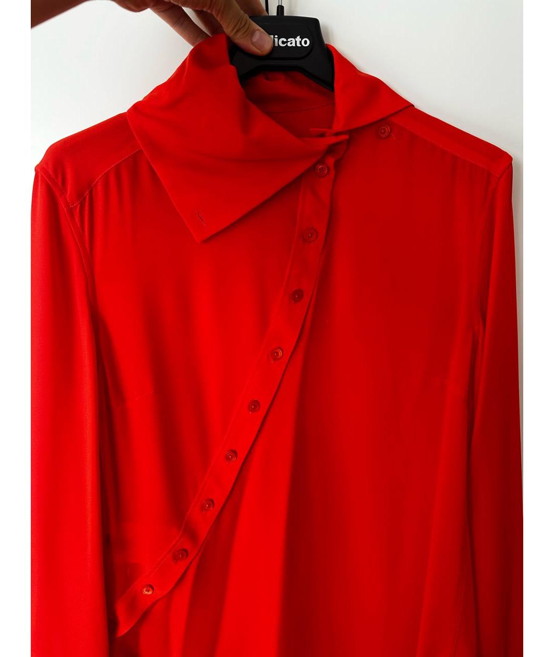 MCQ ALEXANDER MCQUEEN Оранжевая полиэстеровая блузы, фото 3