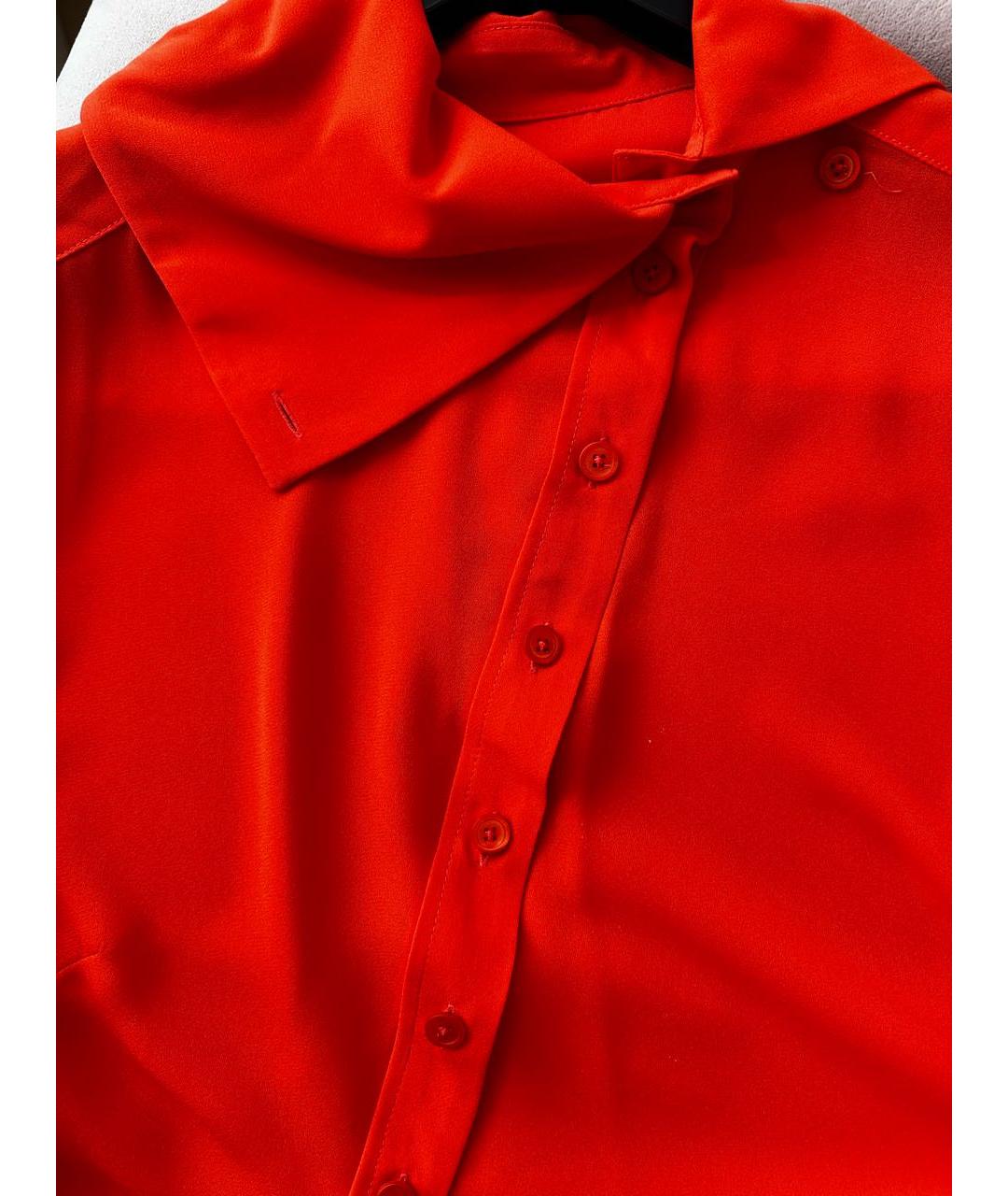 MCQ ALEXANDER MCQUEEN Оранжевая полиэстеровая блузы, фото 4